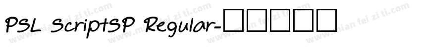 PSL ScriptSP Regular字体转换